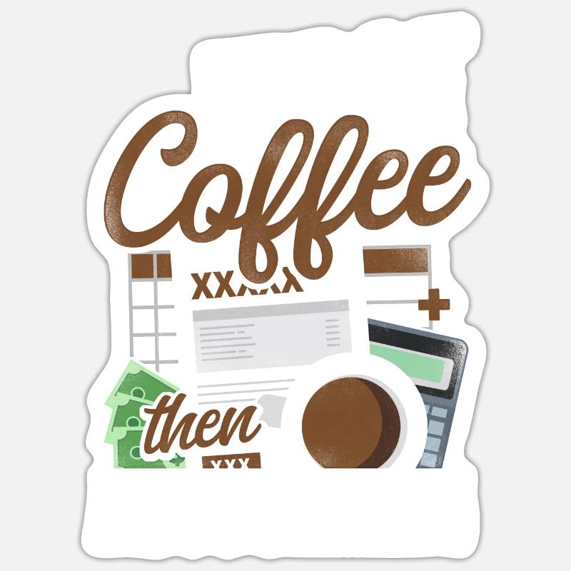 Comptable Comptable Comptable Comptabilité - Sticker taille S (10 x 10 cm) - blanc mat