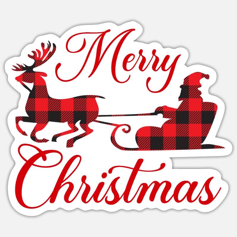 Joyeux Noël - Sticker taille S (10 x 10 cm) - blanc mat