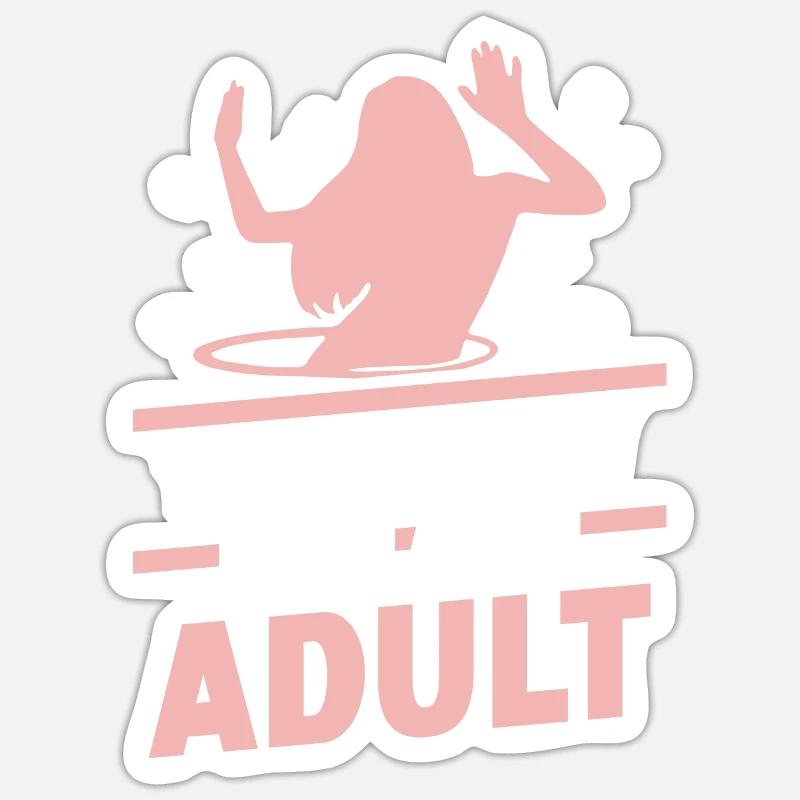 Technisch Gesehen Bin Ich Ein Erwachsener Mädchen Sticker Größe S (10 x 10 cm)