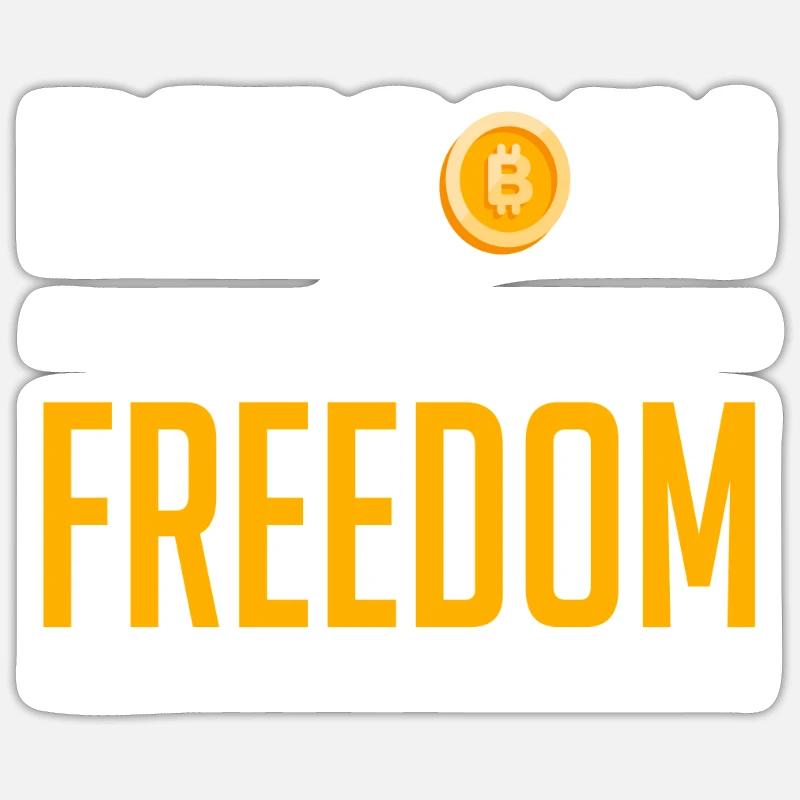 Bitcoin Freedom Crypto - Sticker size S (10 x 10 cm) - white matte