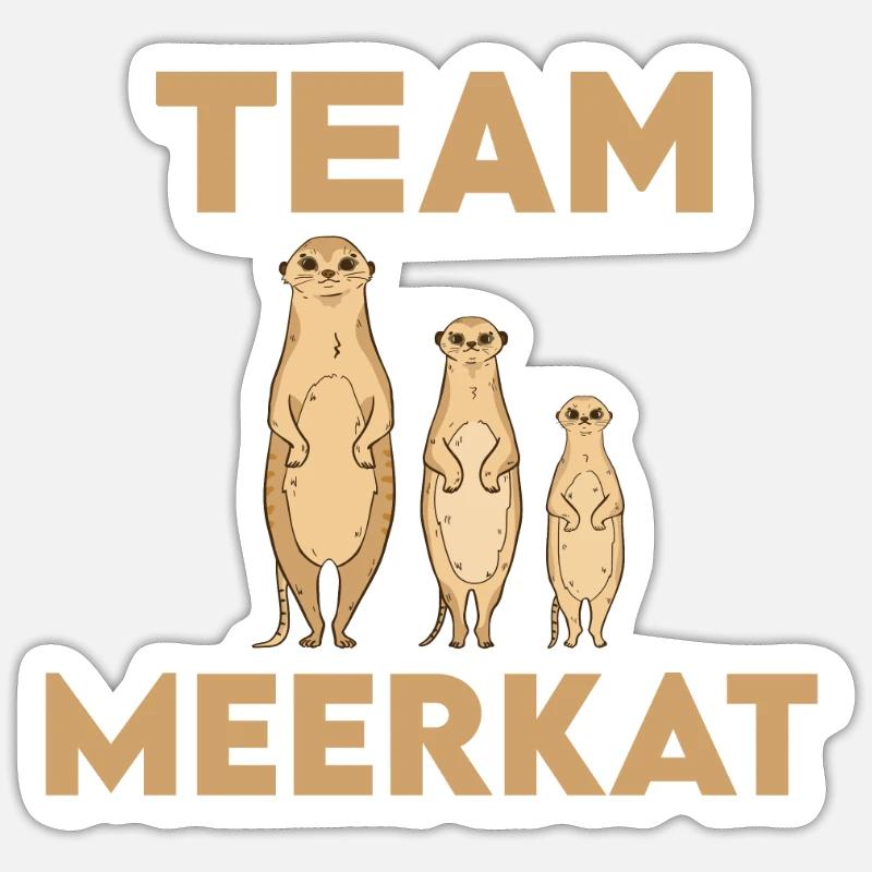 Équipe Suricates - Sticker taille S (10 x 10 cm) - blanc mat
