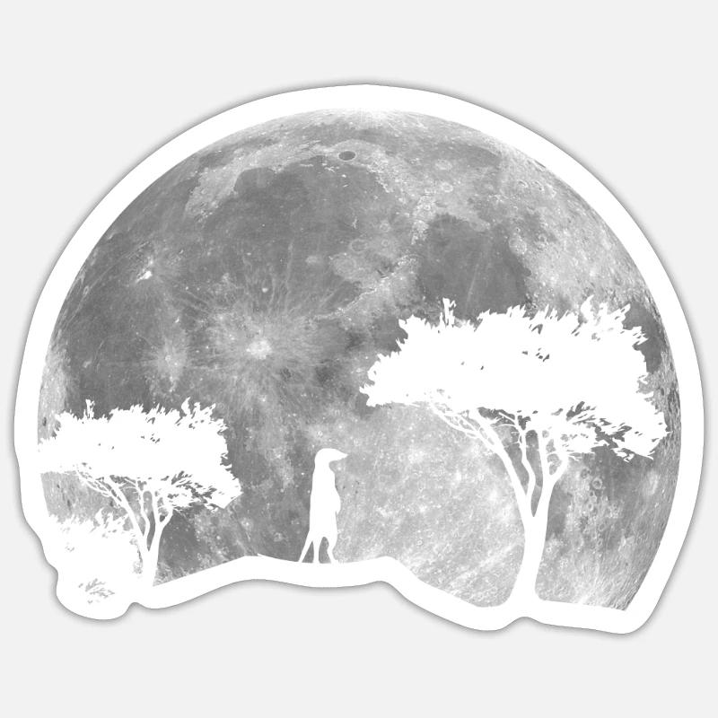 Suricate - Sticker taille S (10 x 10 cm) - blanc mat