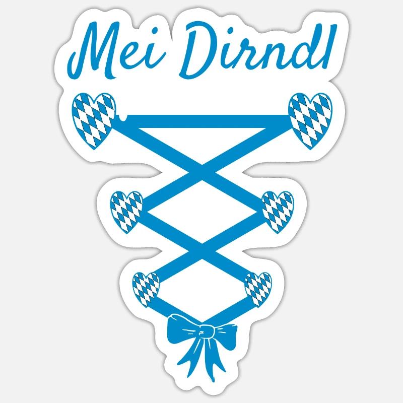 Mei Dirndl Gob's Net Mer In XL Dirndl Ersatz Sticker Größe S (10 x 10 cm)