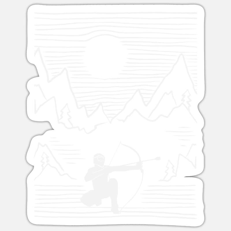 Flèche Lignes Sticker taille S (10 x 10 cm)