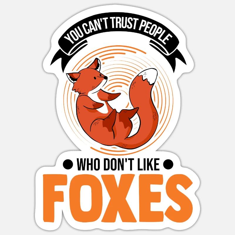 Fuchs Geschenk Rotfuchs - Sticker Größe S (10 x 10 cm) - Mattweiß
