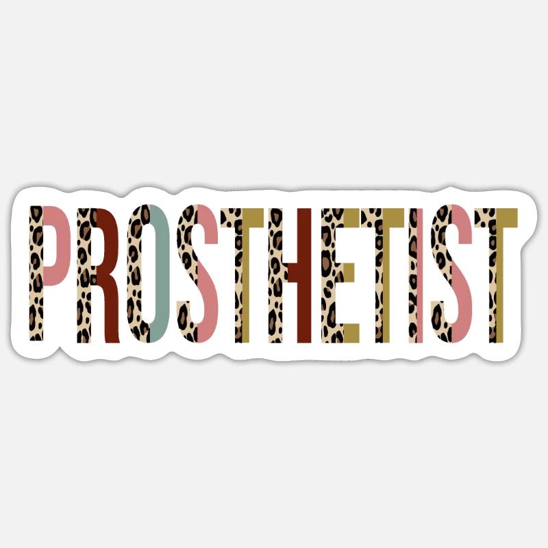 Prothésiste - Sticker taille S (10 x 10 cm) - blanc mat