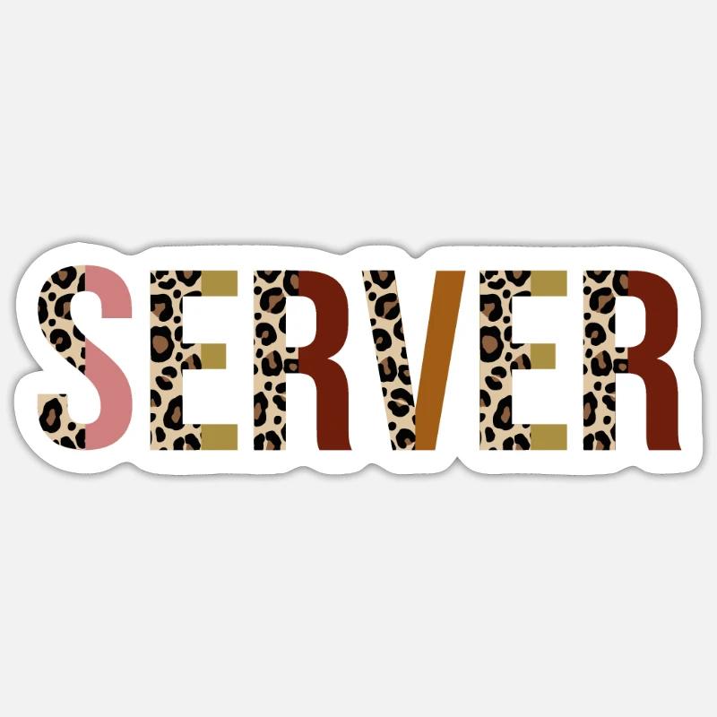 Server - Sticker size S (10 x 10 cm) - white matte