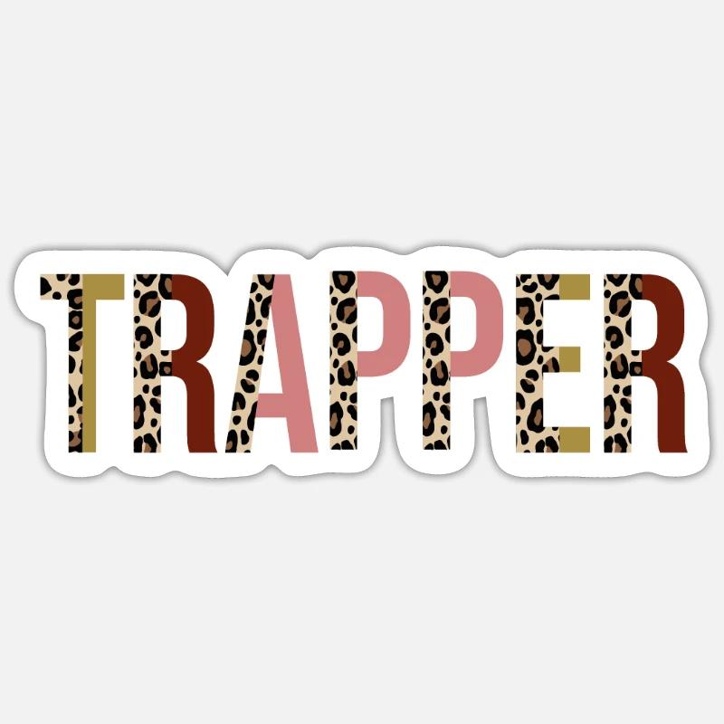 Fallensteller - Sticker Größe S (10 x 10 cm) - Mattweiß