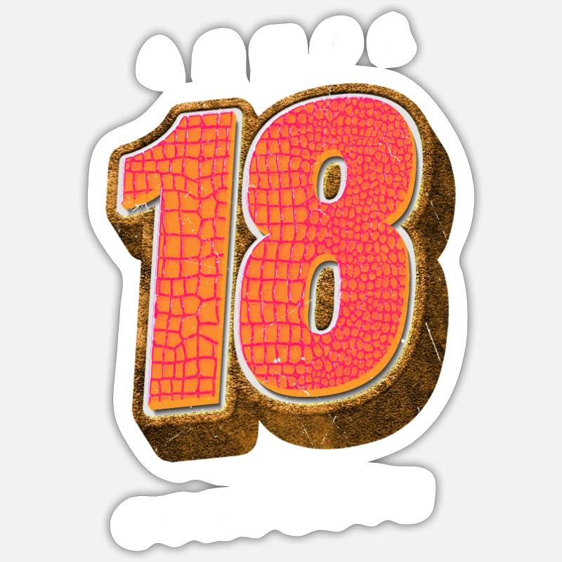 Level 18 Complete Snake Style - Sticker Größe S (10 x 10 cm) - Mattweiß