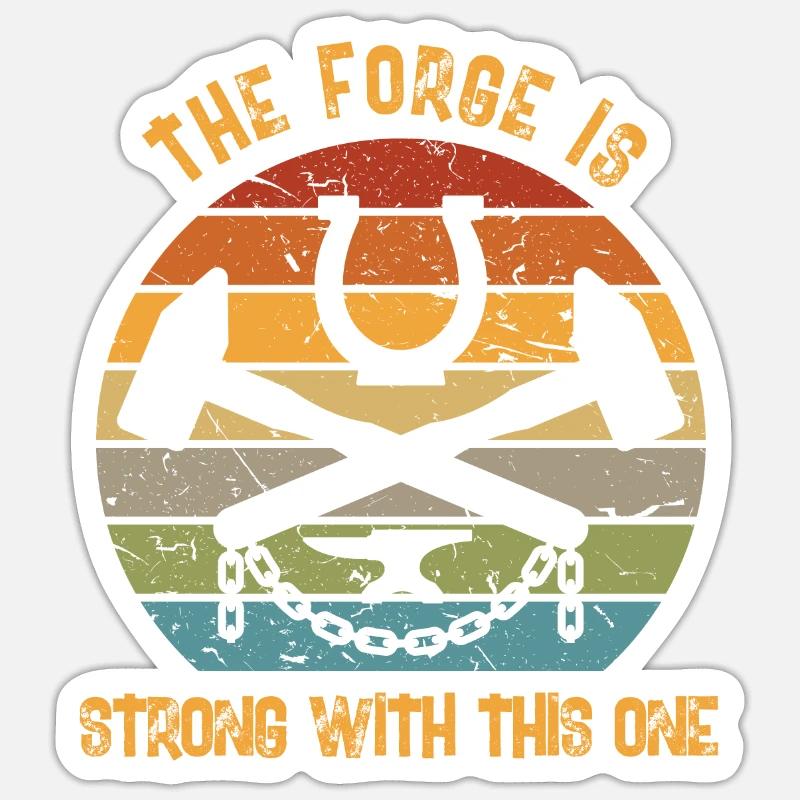 the forge is strong with this one Design - Sticker Größe S (10 x 10 cm) - Mattweiß