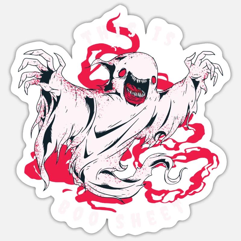 C’est Boo Sheet Ghost Halloween - Sticker taille S (10 x 10 cm) - blanc mat