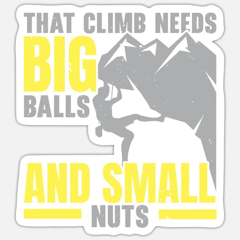 Boulderer Rock Climber Alpinistes Bloc - Sticker taille S (10 x 10 cm) - blanc mat