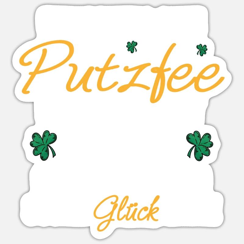 Gute Putzfee Glück Beziehung Ehemann Ehefrau Sticker Größe S (10 x 10 cm)