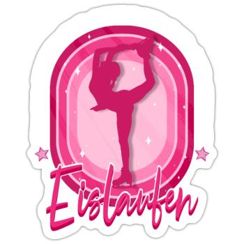 Eislaufen - Sticker Größe S (10 x 10 cm) - Mattweiß - Vorne