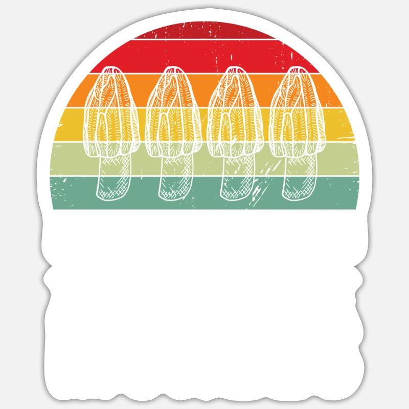 Cueilleur de champignons Mushroom Finder Idée cadeau - Sticker taille S (10 x 10 cm) - blanc mat