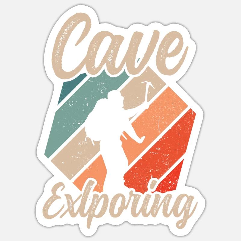 Explorez Cave Caving Cave Randonnée Cave Sticker taille S (10 x 10 cm)