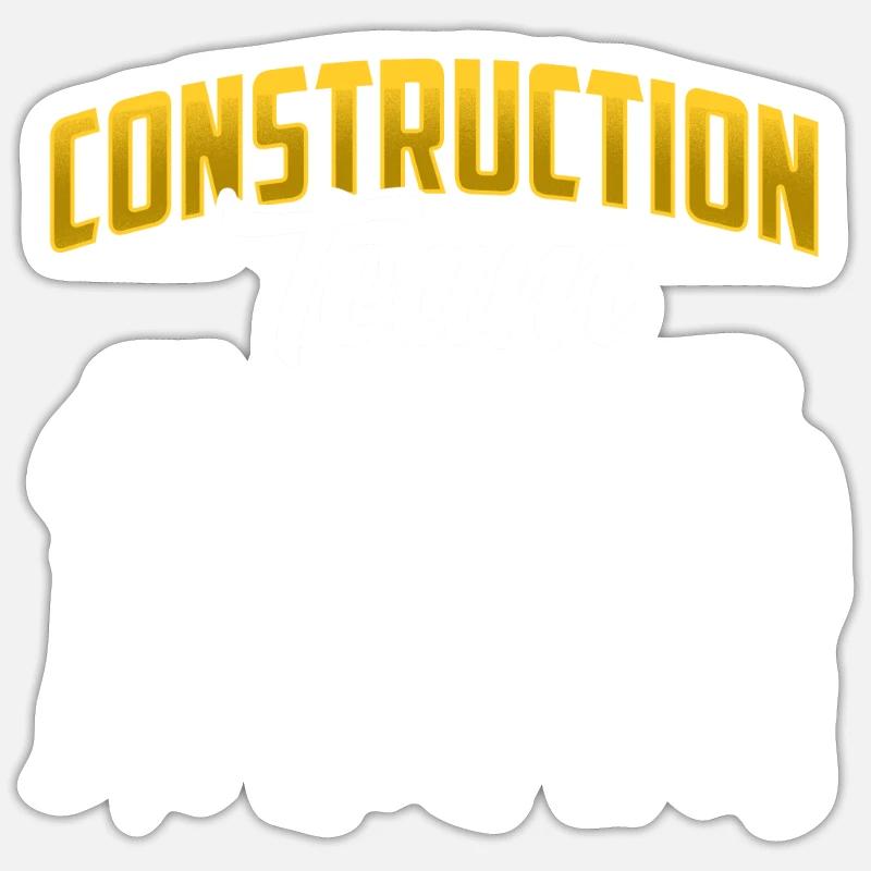 Équipe de construction Travail d’équipe Chantier de construction Travailleurs de la construction Sticker taille S (10 x 10 cm)