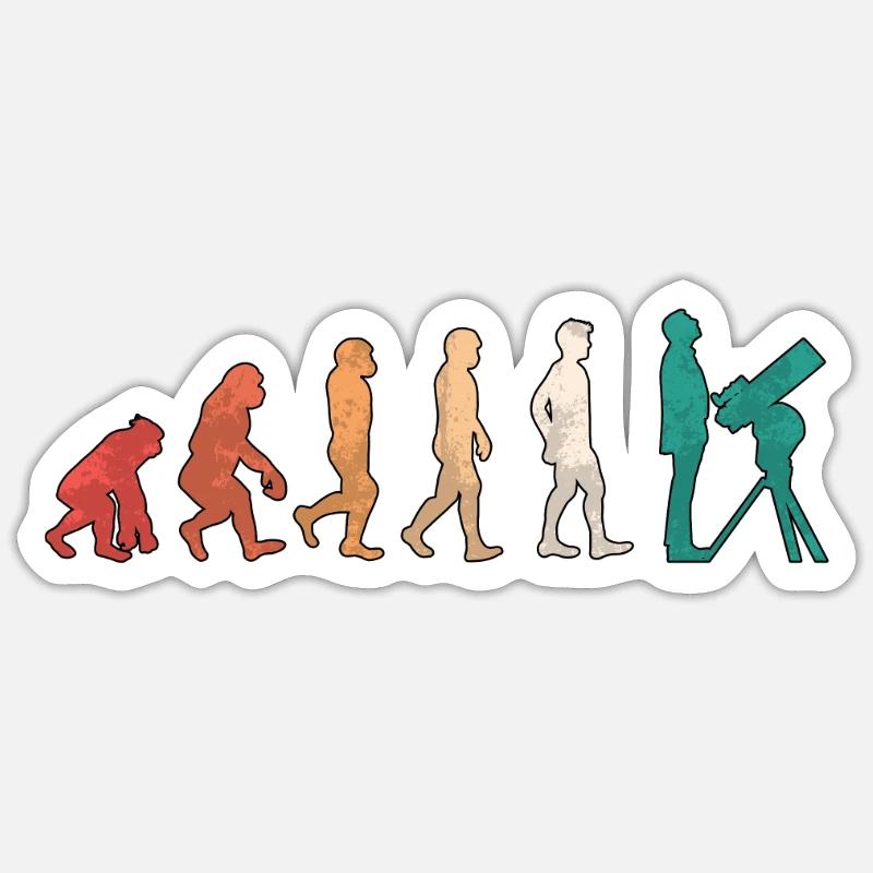 Astronomy Evolution Retro Space Stars Universe Sticker size S (10 x 10 cm)