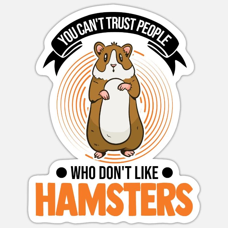 Hamster Cadeau Hamster Doré Hamster Sticker taille S (10 x 10 cm)