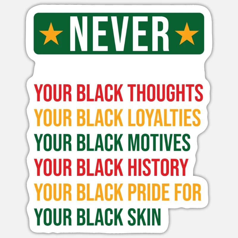 Histoire des Noirs - Sticker taille S (10 x 10 cm) - blanc mat