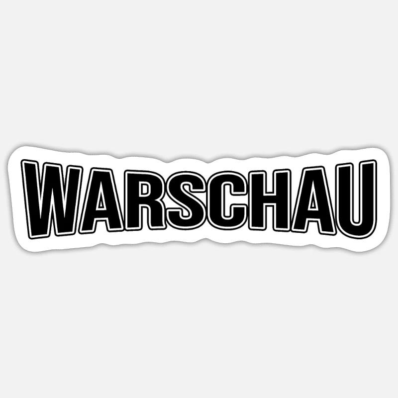 Varsovie - Sticker taille S (10 x 10 cm) - blanc mat