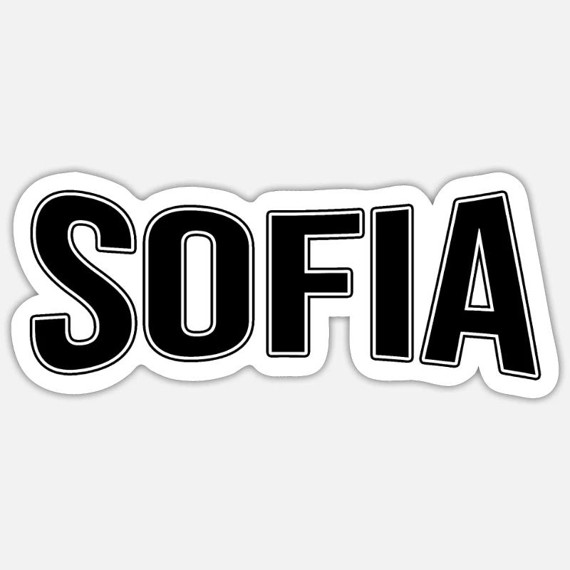 Sofia - Sticker Größe S (10 x 10 cm) - Mattweiß