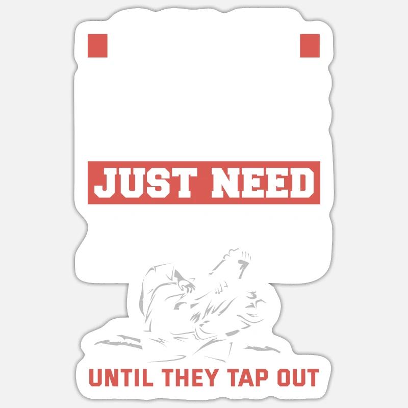 Jiu Jitsu Jiu Jitsu Jiu Jitsu - Sticker size S (10 x 10 cm) - white matte
