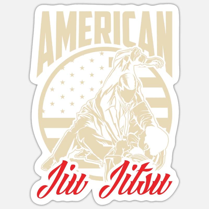 Jiu Jitsu Jiu Jitsu Jiu Jitsu - Sticker size S (10 x 10 cm) - white matte