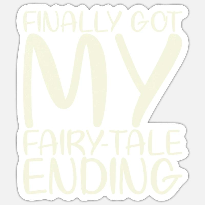 Endlich Mein Märchen-ende-ehe-design - Sticker Größe S (10 x 10 cm) - Mattweiß