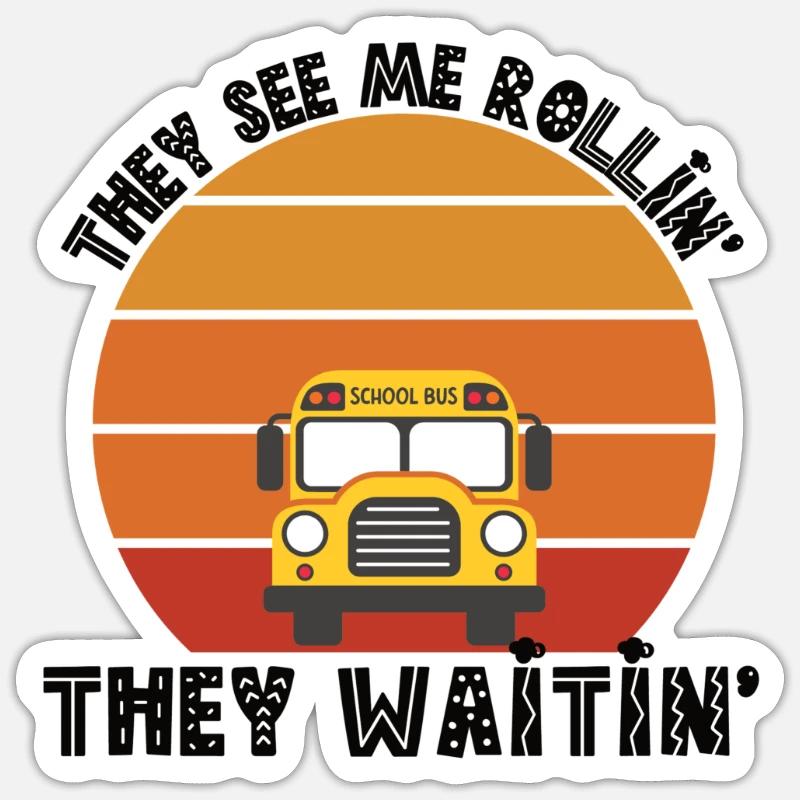 Bus driver Vocation Profession Work Gift Sticker size S (10 x 10 cm)