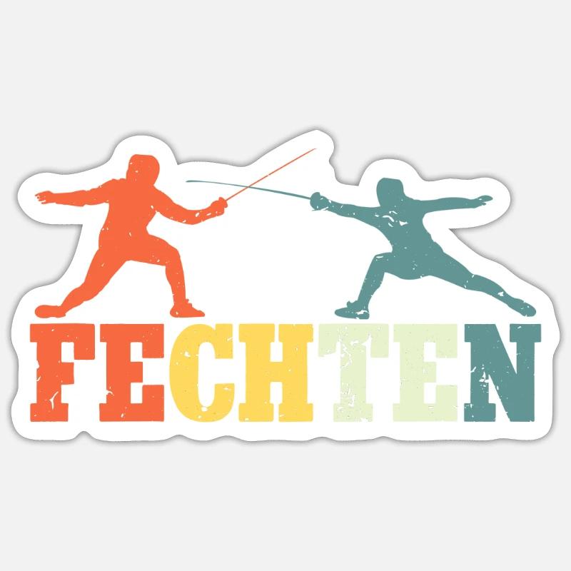 Fechten Sticker Größe S (10 x 10 cm)