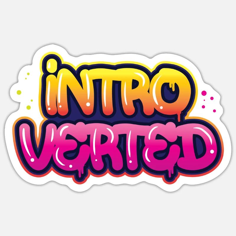 Introvertiert Introvertierter Sarkasmus Schüchtern - Sticker Größe S (10 x 10 cm) - Mattweiß