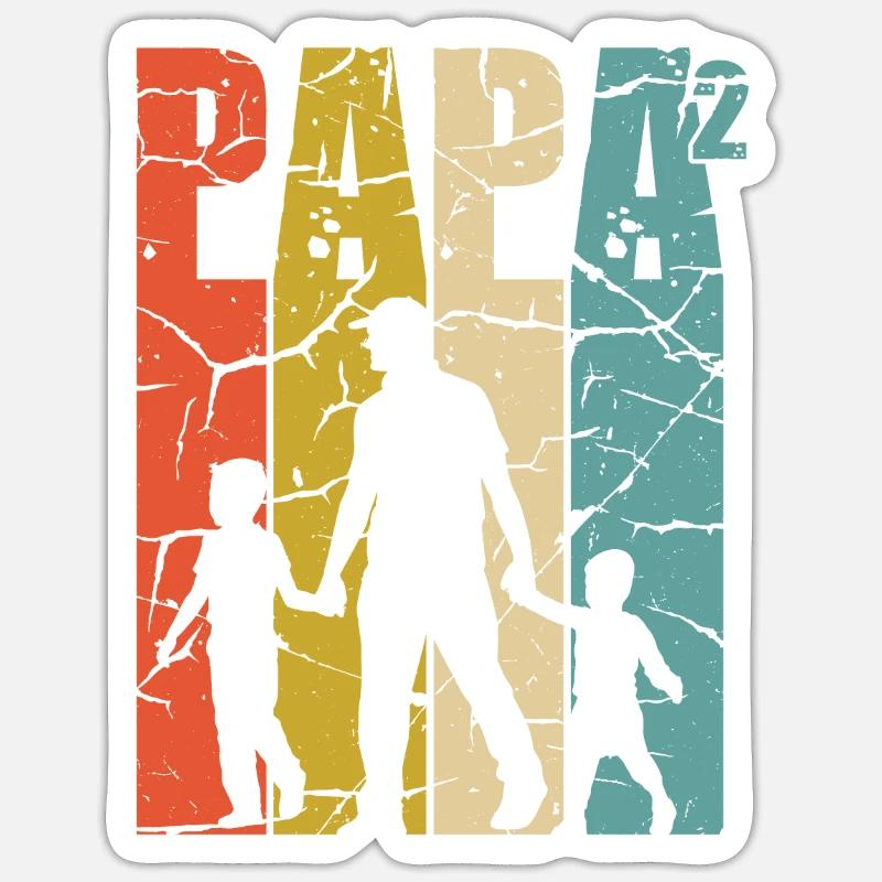 Dad high 2 - Sticker size S (10 x 10 cm) - white matte