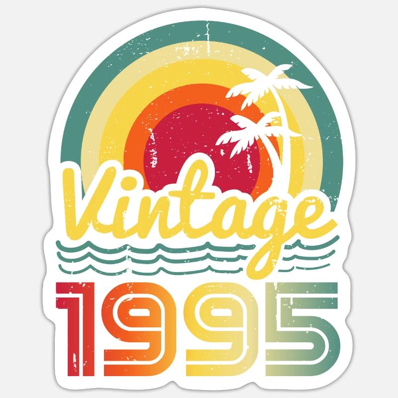 1995 - Sticker taille S (10 x 10 cm) - blanc mat