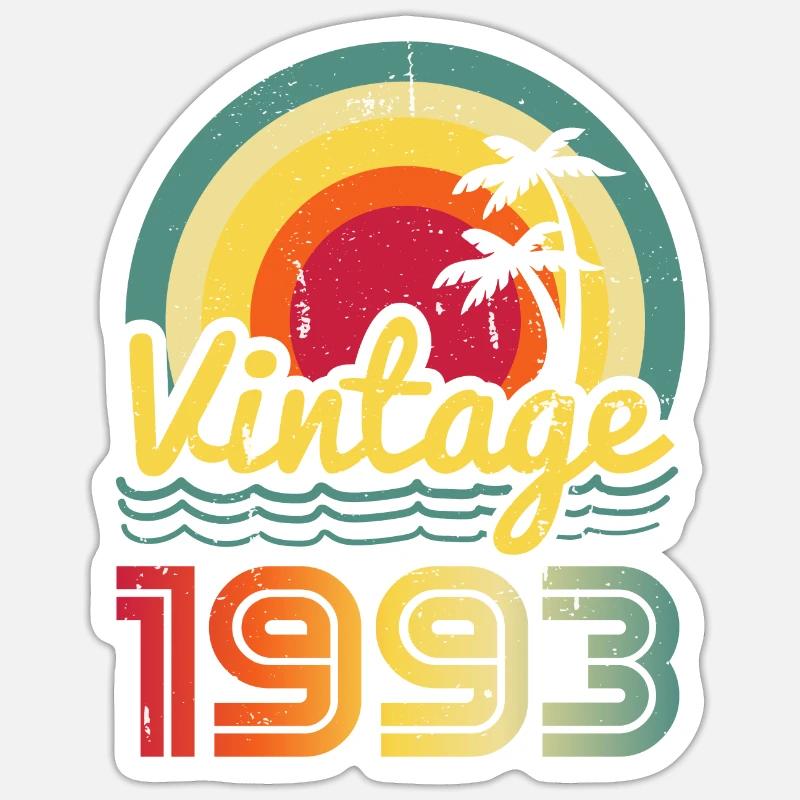 1993 - Sticker Größe S (10 x 10 cm) - Mattweiß