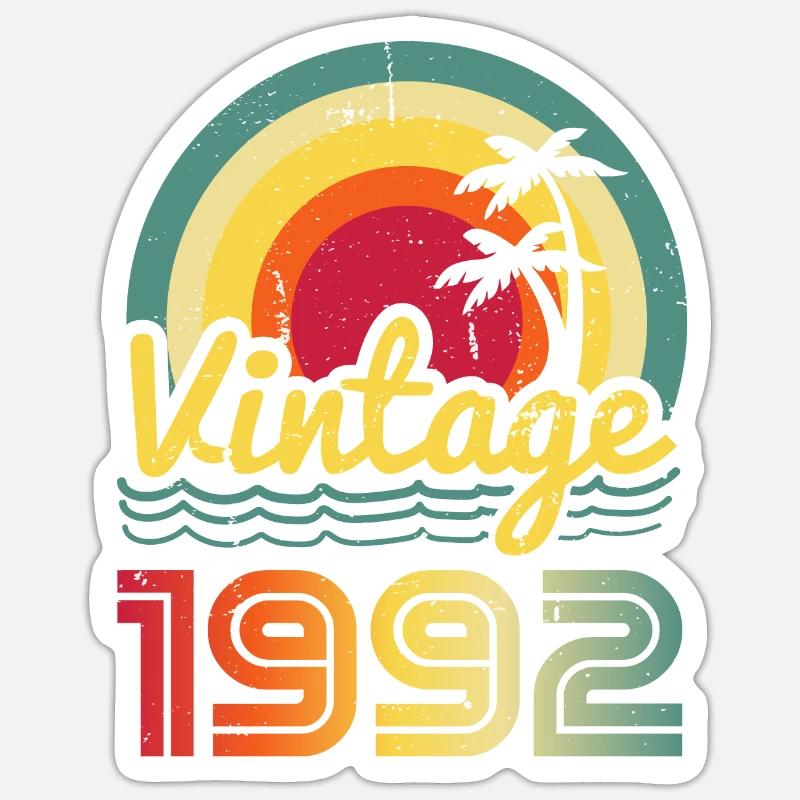 1992 - Sticker taille S (10 x 10 cm) - blanc mat