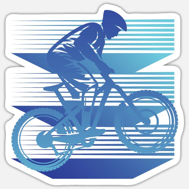 Geometry Downhill - Sticker size S (10 x 10 cm) - white matte