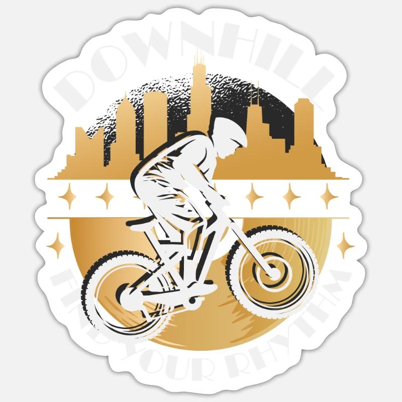 Rythme de descente Sticker taille S (10 x 10 cm)