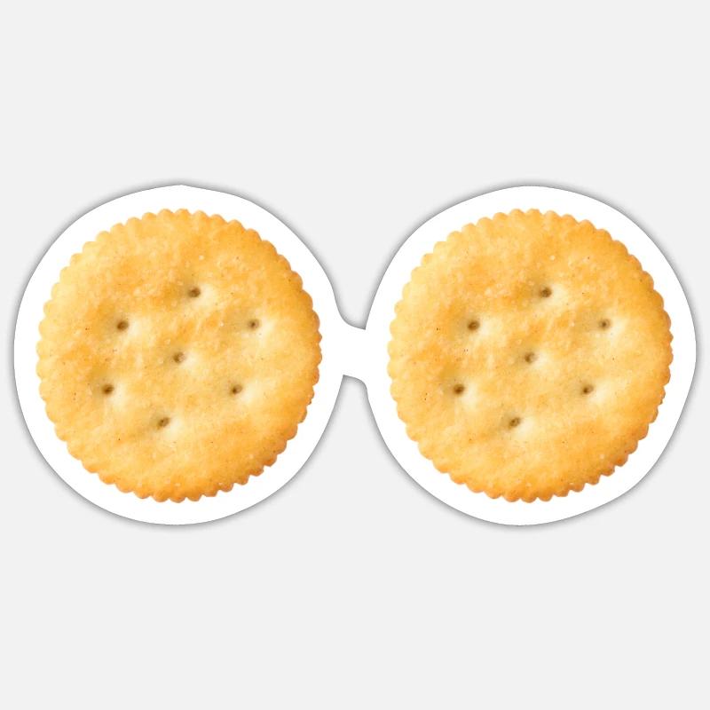 Rosemary Crab Cracker And Flatbread Salty Cracker Sticker size S (10 x 10 cm)
