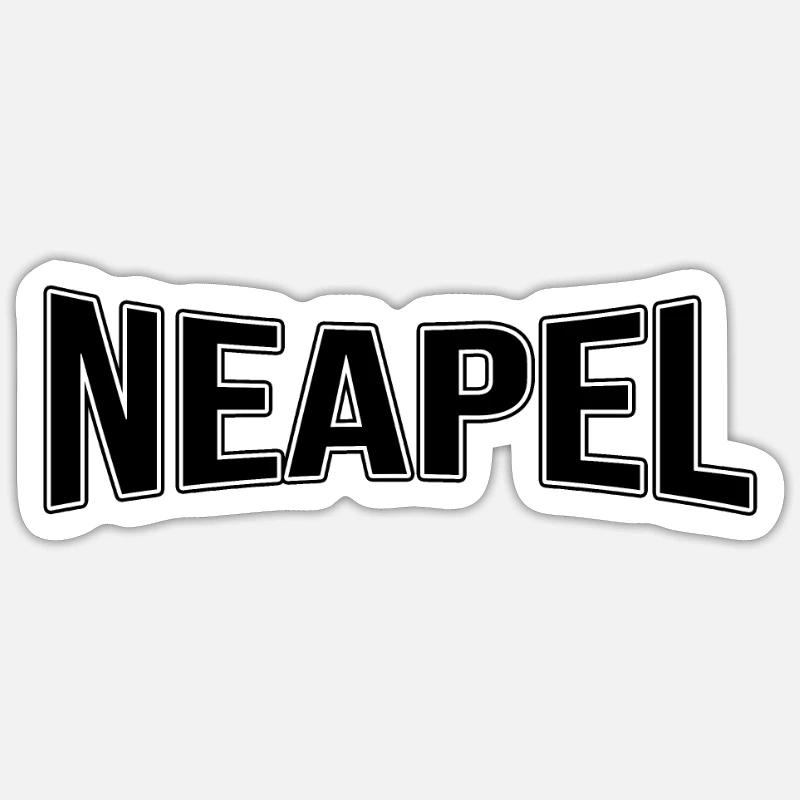 Naples - Sticker taille S (10 x 10 cm) - blanc mat