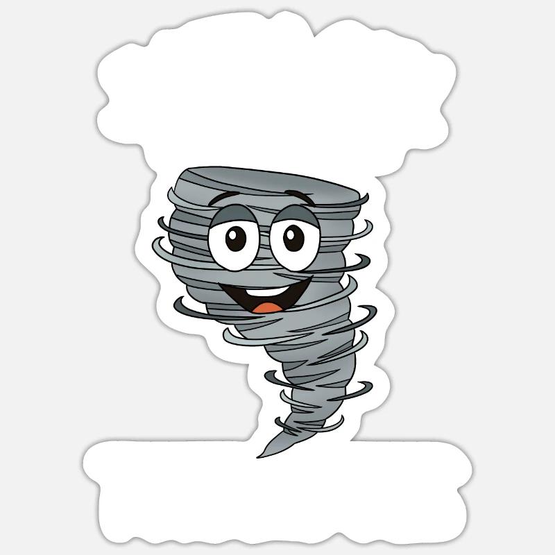 Tornado - Sticker Größe S (10 x 10 cm) - Mattweiß