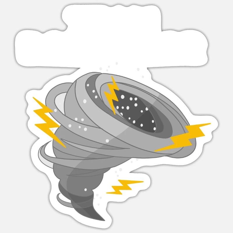 Tornado - Sticker size S (10 x 10 cm) - white matte