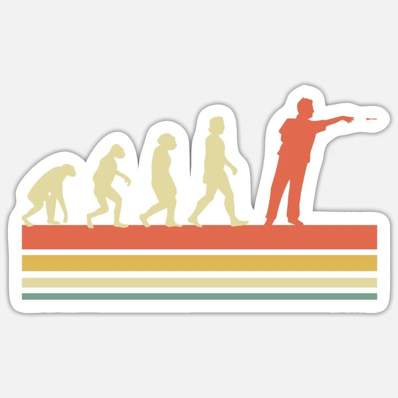 Darts Evolution Joueur de fléchettes Lance des fléchettes Sticker taille S (10 x 10 cm)