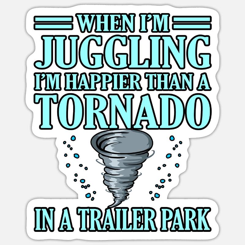 Tornado - Sticker size S (10 x 10 cm) - white matte