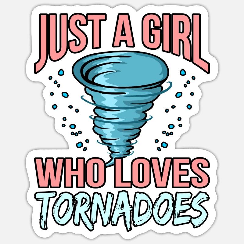 Tornado - Sticker size S (10 x 10 cm) - white matte