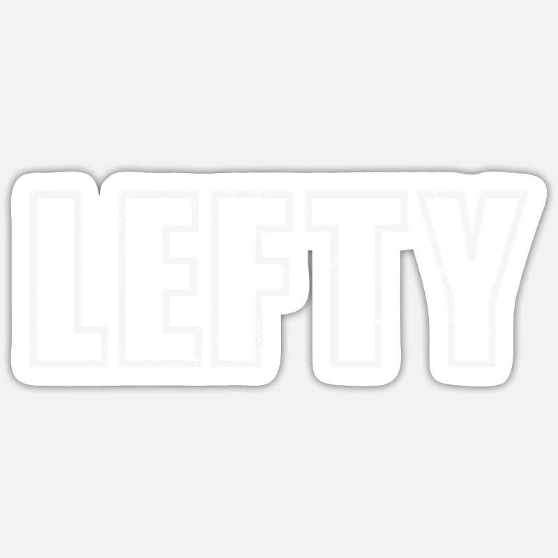 Lefty write left-handed activity - Sticker size S (10 x 10 cm) - white matte