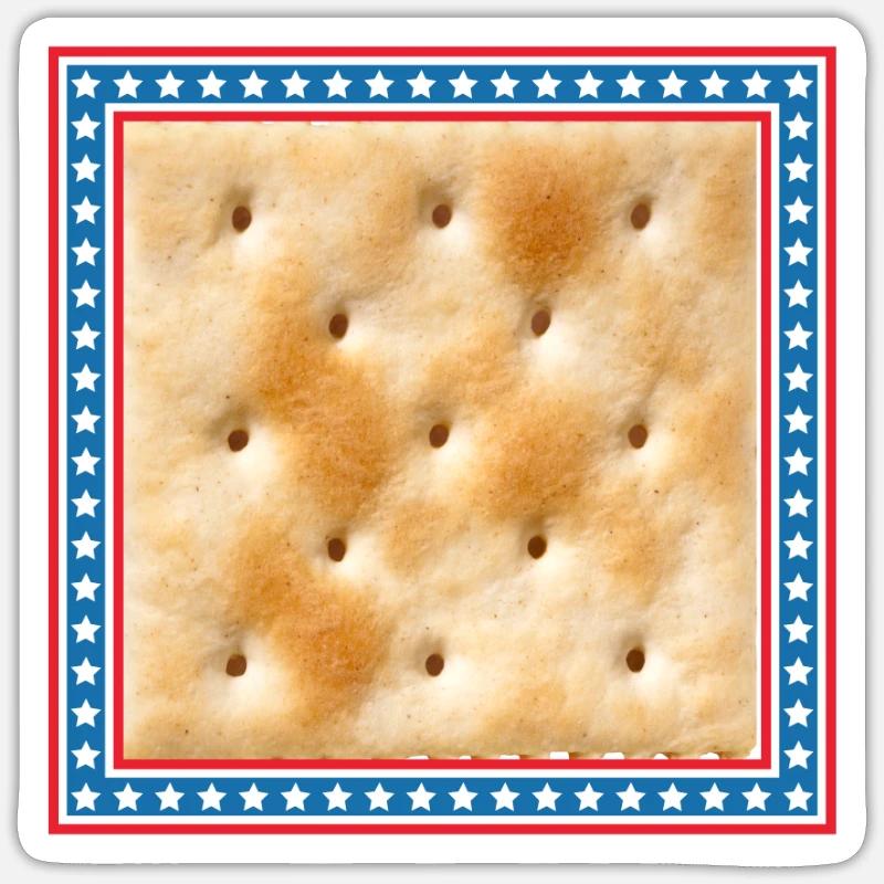 Rosemary Crab Cracker And Flatbread Salty Cracker Sticker size S (10 x 10 cm)