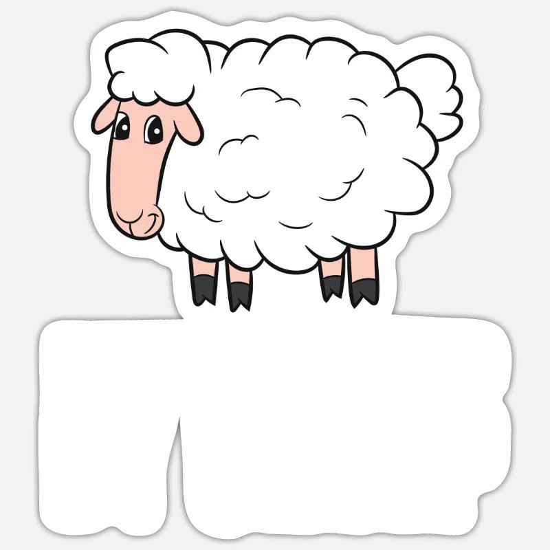 Easily Distracted By Sheep - Sticker size S (10 x 10 cm) - white matte