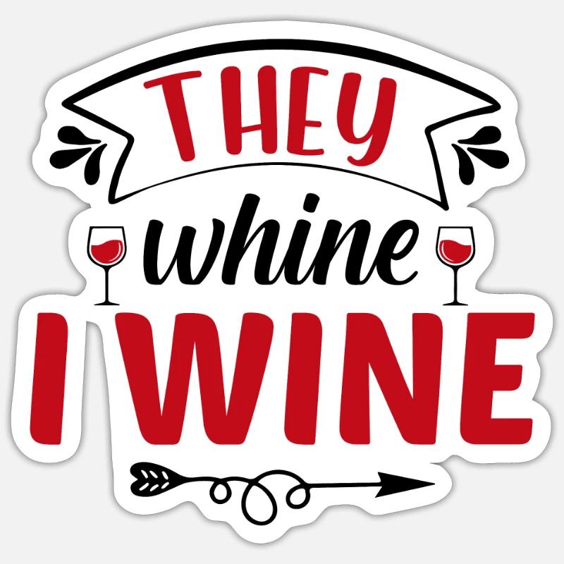 I vins - Sticker taille S (10 x 10 cm) - blanc mat