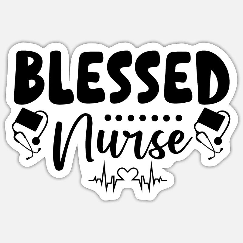 Blessed Nurse Sticker size S (10 x 10 cm)